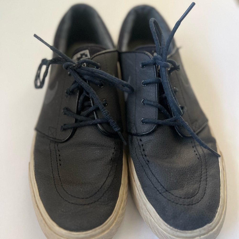 Nike Black Leather Men's “Stefan Janoski” Skateboard Shoes